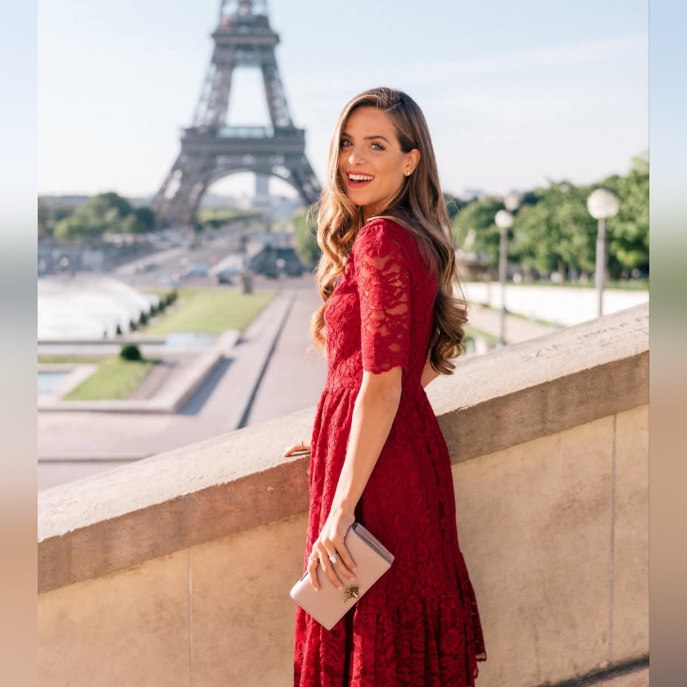 Gal Meets Glam Red Lace Stella Dress
